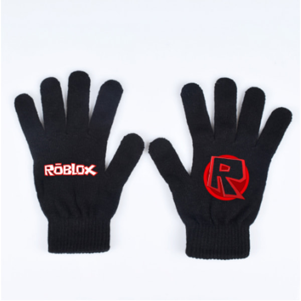 Roblox Game Varm Stickade Alla Fingerhandskar Barn Vantar Vinter B