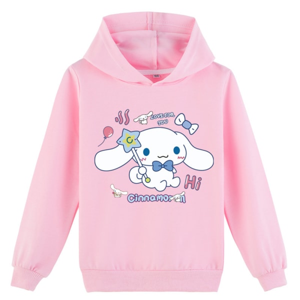 Childs Girls Cinnamoroll Tecknad Långärmad Hooded Sweatshirt Kläder Toppar Pink 140cm