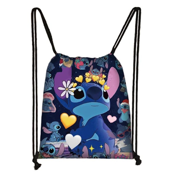 Stitch Dragkedja Ryggsäck College Bookbag Lätt Justerbara Remmar Casual Stor Kapacitet Business Dator Ryggsäck för Resor Sjuksköterska Lärare #2 32x38cm