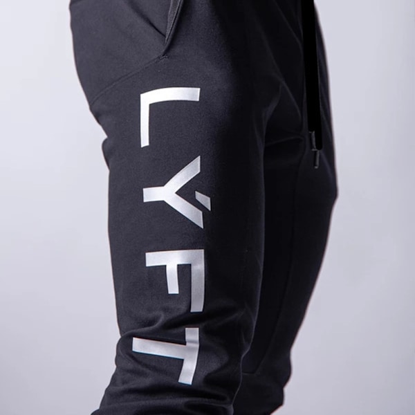 Herrar Fitness Byxor Snörning Löpning Casual Mode Byxor Navy Blue L