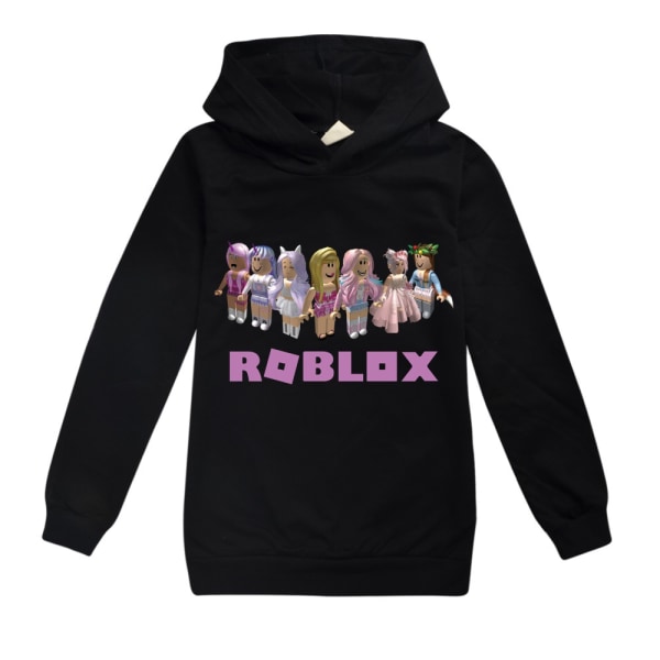 Barn Roblox Tryckt Hoodie Pullover Topp Jumper Sweatshirt black 140cm