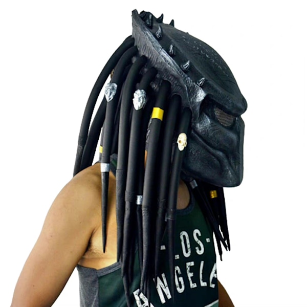 Predator Mask Film Spel 1:1 Hjälm Svart Relica för Halloween