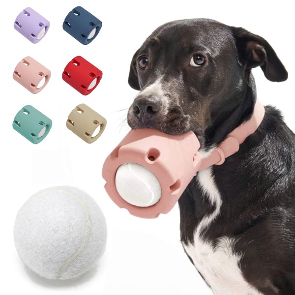 Interaktiv hundtuggbollleksak för små hundar Tennis Cup navy