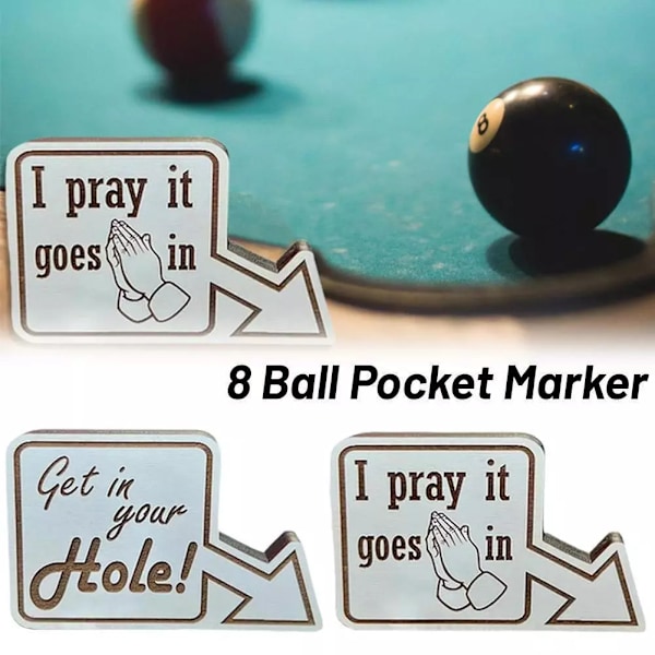 8 Ball Fickmarkör Siktlinje Bollmarkörer Skott Skylt Pool Dekor A