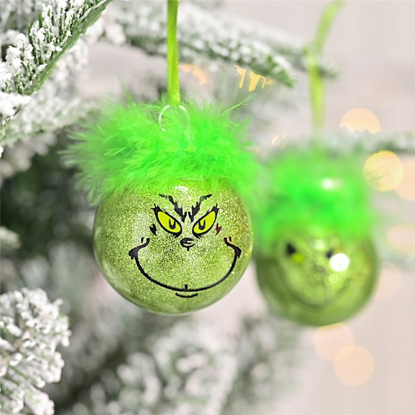 12 st Grinches Julgranskulor Julgran Hängande Dekorationer Boll Fest Dekorationer 12PCS