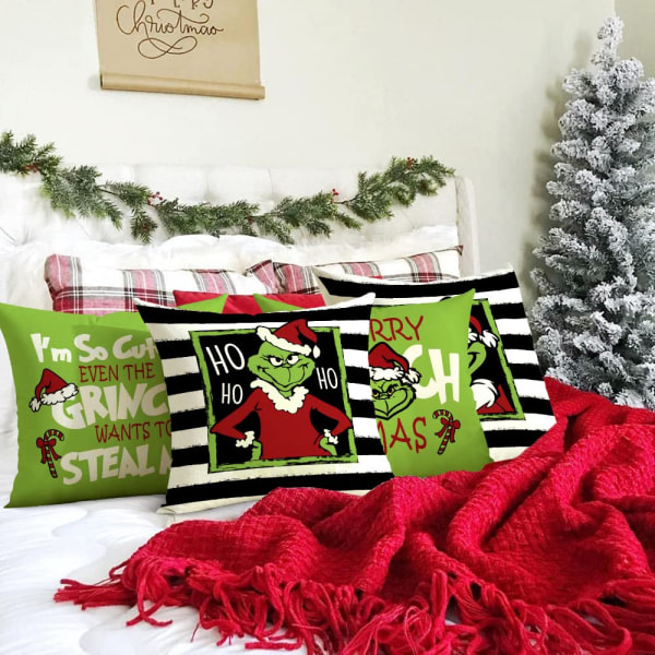 Jul Grinch Kuddfodral Dekoration Jul Barn D