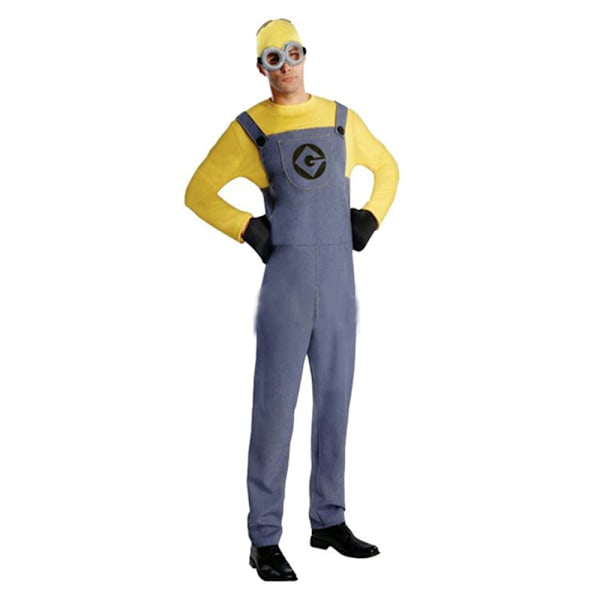 Vuxna Barn Minions Kostym Maskeraddräkt Cosplay Despicable Me Pojke Flicka Kläder Mens M