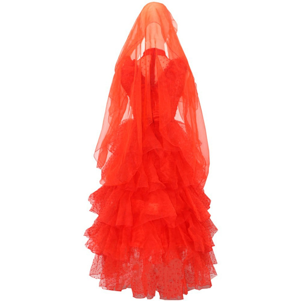 Flickans Lydia Deetz Kostymklänning med Tillbehör Halloween-Outfit Set L