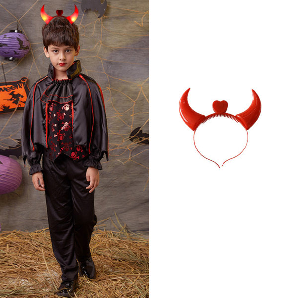 Flicka Vampyr Kostym Outfit Prinsessa Klänning för Halloween boys 120cm