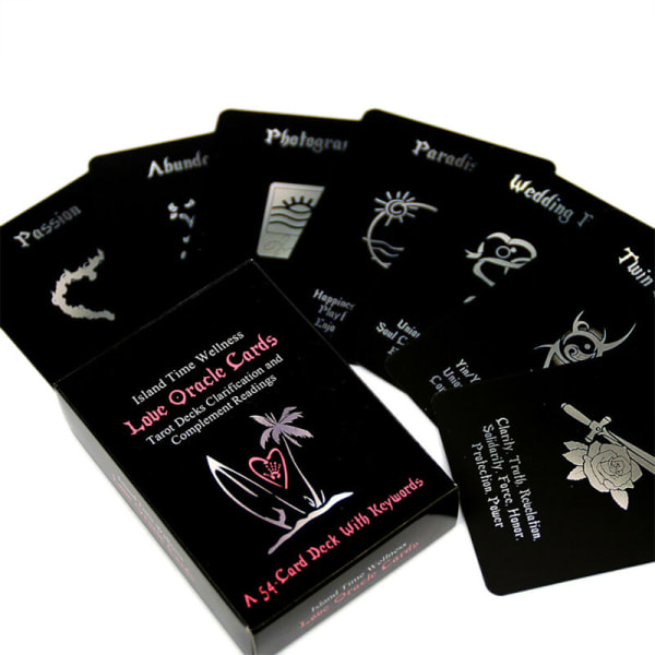 54 ark Love Oracle Board Tarotkort för familjefest med nyckelord