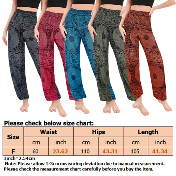 Yogabloomers med printed midjabyxor för kvinnor Orange One Size
