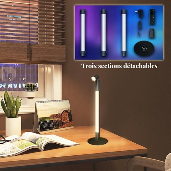 SWAREY Gulvlampe Stue LED Ambient Light Bluetooth RGB Farve APP Kontrol Music Sync 135cm
