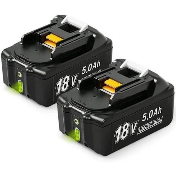 LiBatter batteri 2 stk BL1850B 18V 5,0 Ah lithium batteripakker Erstatning til Makita BL1850B BL1860B