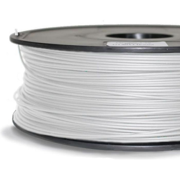 PLA plast filament på spole 1 kg 1,75 mm til 3D printer Hvid