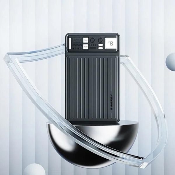 SWAREY eksternt batteri 10000mAh Hurtigopladning Power Bank 22,5W USB-A USB-C Grå