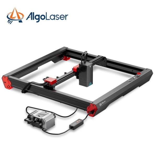 AlgoLaser Alpha 22W Laser Engraver med Pneumatisk Support Kit Farve Touch Screen Telefon APP Kontrol 400x400mm