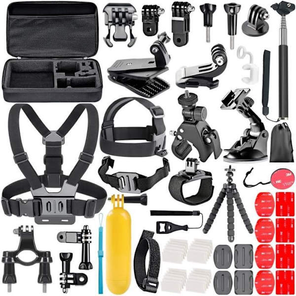 58-i-1 Action Camera Accessory Kit för GoPro Hero 4/5 Session, Hero 1/2/3/3+/4/5, SJ4000/5000, Nikon och Sony Sport DV