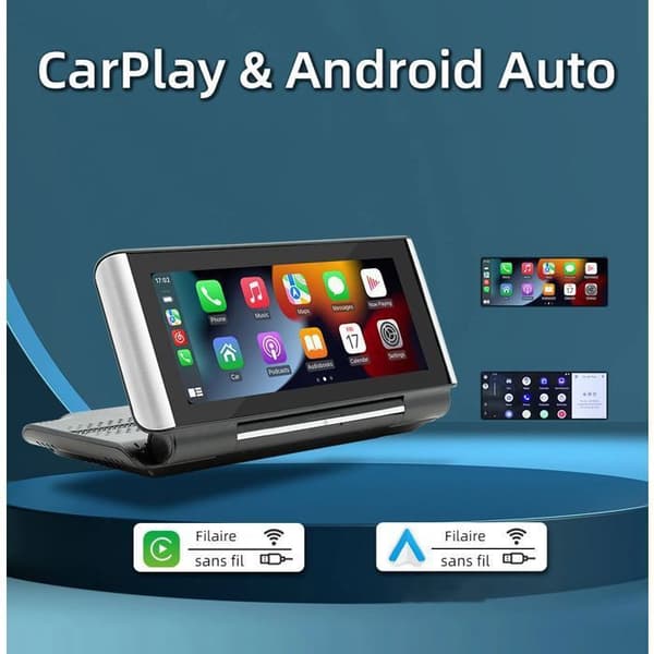 Universal Bluetooth Autoradio 6.86'' HD Touchscreen Foldbar Carplay/Android Auto, med Bagkamera Mirror link FM