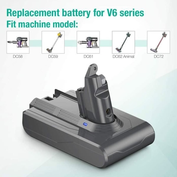 21,6V 6,0Ah Ersättningsbatteri för Dyson V6 DC62 DC59 DC61 DC58 Animal DC72 DC74 Handdammsugare