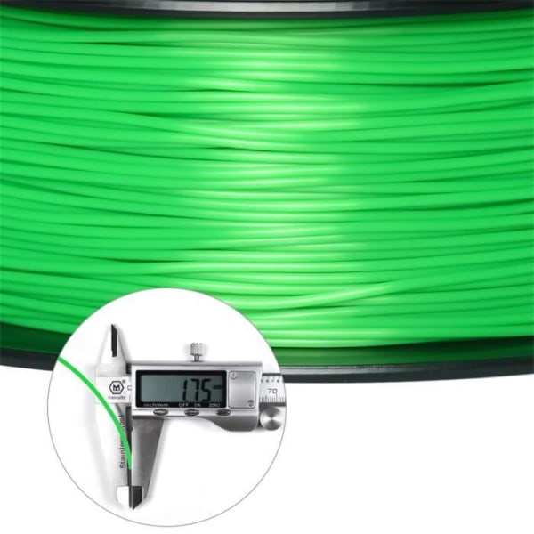 GEEETECH Green PLA 3D Filament 1,75 mm 1 kg tråd för 3D-skrivare, 1 kg 1 spole, 0,02 mm hög precision