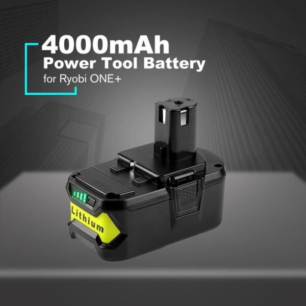 2 paket 18V 4,0Ah Li-ion batteribyte för Ryobi 18V ONE+ P108 P107 P104 P105 P102 P103 sladdlösa verktyg