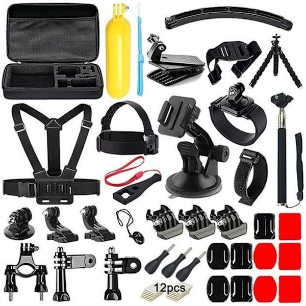 AFAITH Tillbehör GoPro Hero 13 12 11 10 9 8 7 Black Hero Max, med Stativfäste, Selfiestång, Selen, Styre, Stativ, Båt