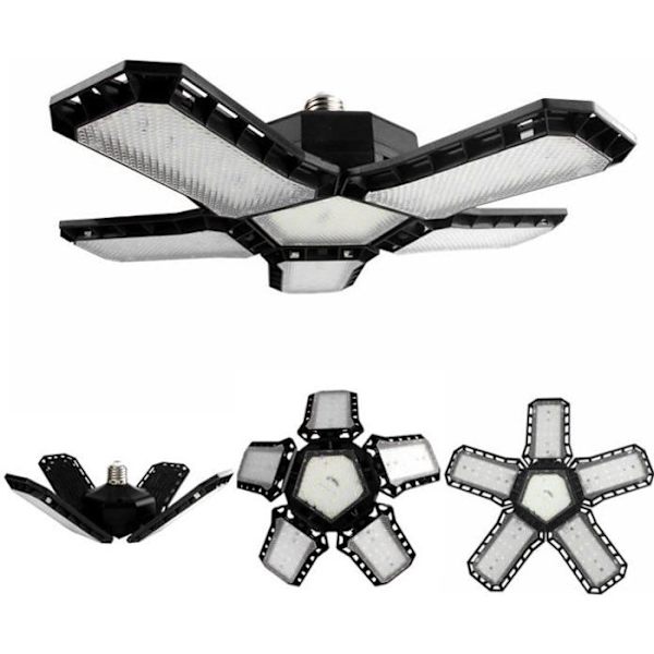 Garagebelysning - LED - 80W - 15000 lumen - Deformbar - E27/E26 - 360°