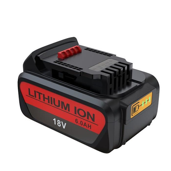 2 STK 18V 6Ah Li-ion batteri kompatibelt med Dewalt batteridrevet boremaskine DCB200 DCS380 DCD780 DCF885 og DCS380 DEWALT sav Röd