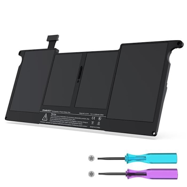 7,3V 5200mAh Li-Polymer-batteri kompatibelt med Apple MacBook Air 11" (sen 2010-version) A1375 A1370 (sen 2010) MC505LL/A svart