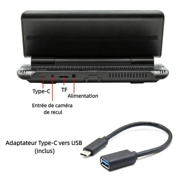 Bilstereo Bluetooth Universal 6.68 tum HD Pekskärm Fällbar Carplay/Android auto, med Backkamera Mirror link FM