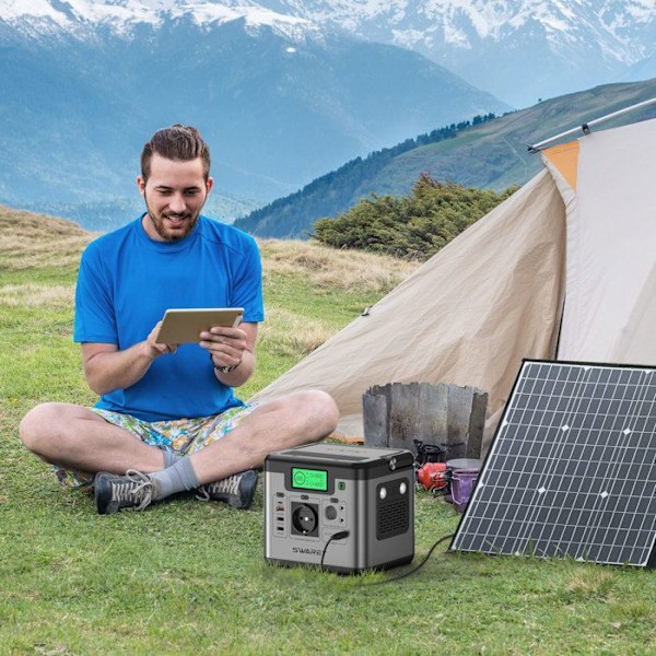 SWAREY Portable Solar Generator 500W(1000W Peak) Kraftfull Generator Set 518Wh 144000mAh Solar Generator