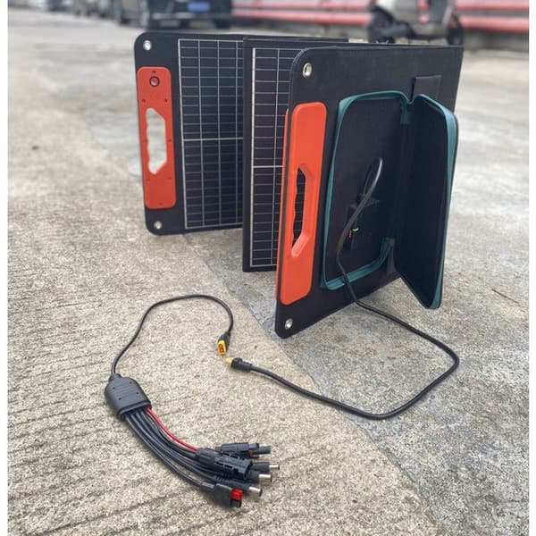 Bärbar elstation - SWAREY - S500 PRO - 518 Wh - Fällbar solpanel 100 W - Utgång 220 V grå