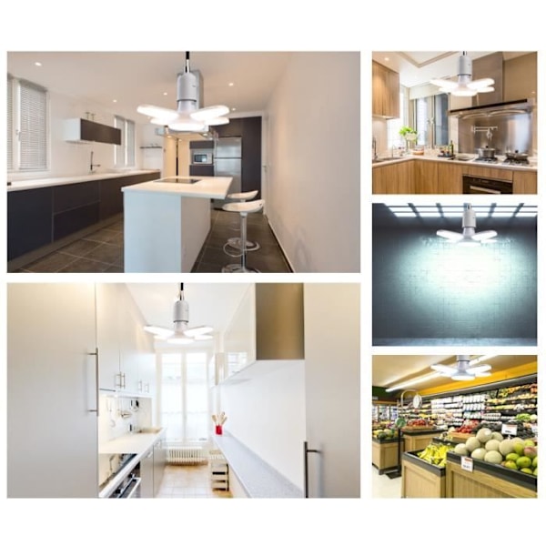 LED Garagebelysning 80W E27/E26 Lagerbelysning LED-takljus Vit