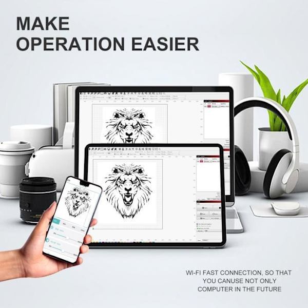 LÄNGRE RAY5 20W Kraftfull skärande lasergravör med 3,5-tums pekskärm WiFi/APP/USB/TF Offlinegravering