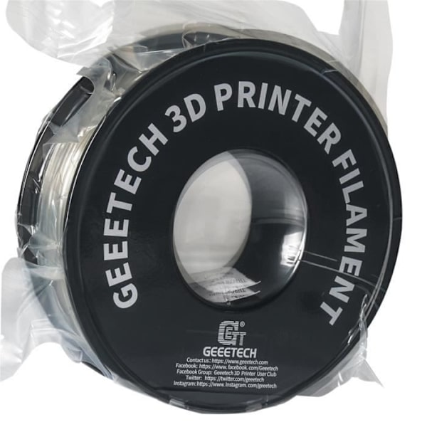 Transparent PLA-filament 1,75 mm 1 kg filament för 3D-skrivare, 2,2 LBS 1 kg 1 spole 0,02 mm hög precision