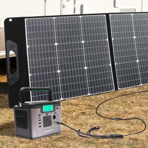 SWAREY Portable Solar Generator 518Wh med 200W Solar Panel solar kit 220v Quick Charge Externt batteri