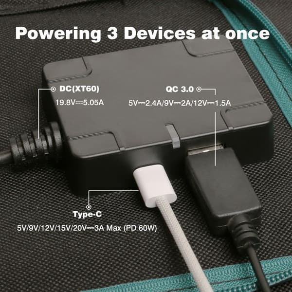 SWAREY Bärbar Elektrisk Generator 300W med Fällbara Solpaneler 4 paneler 220V Utgång AC/USB/Typ-C/QC 3.0