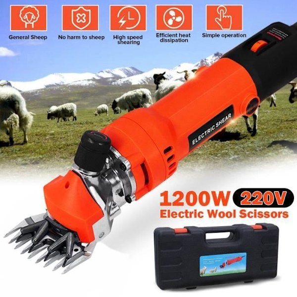 1200W Elektrisk Uldsaks Elektrisk Saks Klipning Får Geder Alpaca Hårklipper Saks