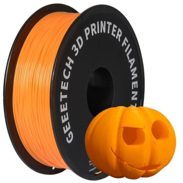 GEEETECH Orange PLA 3D Filament 1,75 mm 1 kg tråd för 3D-skrivare, 1 kg 1 spole, 0,02 mm hög precision