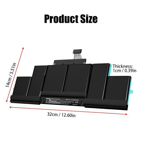 SWAREY 10,95V 8800mAh Li-Polymer A1417 bærbar batteri kompatibel med A1417, 20-739-A, 020-7469-A batteripakke Svart