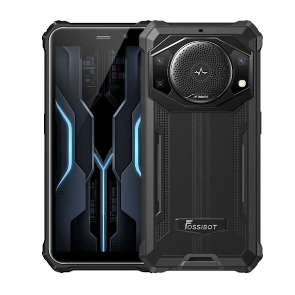 FOSSiBOT F101P Robust smartphone 4GB + 64GB Android 13.0 Long Standby 10600mAh Vandtæt Anti-fald Anti-ridse 5,45'' Sort