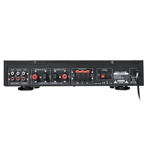 HIFI forstærker 2000W 220V lydeffektforstærker BT Stereo USB SD FM LED Sort