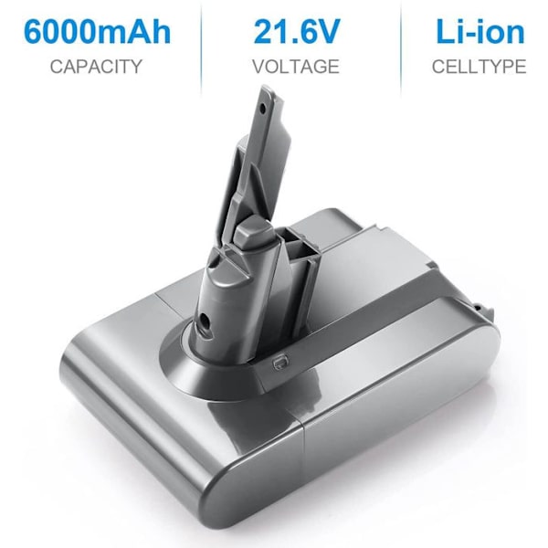 21,6V 6,0Ah Ersättningsbatteri för Dyson V7 Absolute V7 Animal V7 Fluffy V7 Sladdfri V7 Motorhead V7 SV11 Handdammsugare