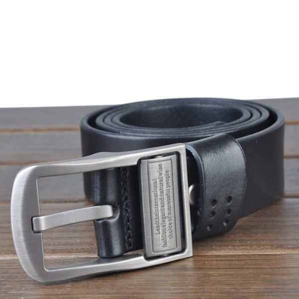 Bälte - MÄRKE - Svart - 120 x 3,8 cm - 100 % PU-läder - Casual Svart
