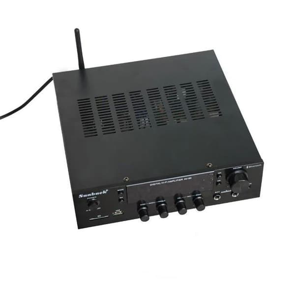 HIFI Bluetooth-forstærker 600W 220V Audio BT Stereo USB SD FM Sort