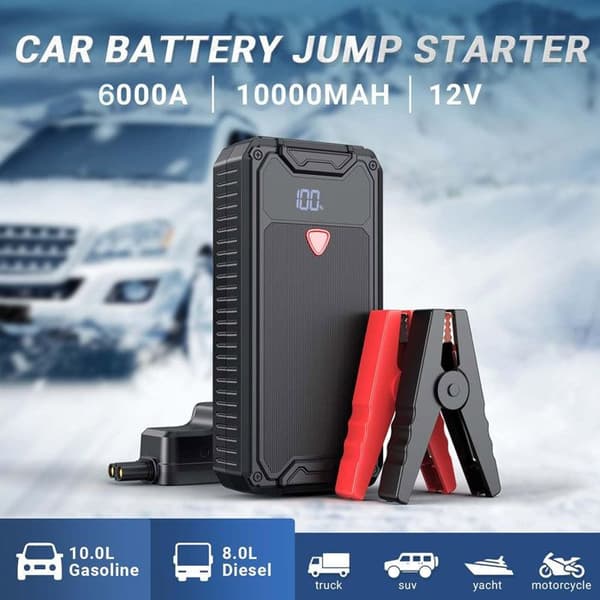Bilstarter - SWAREY - PD-J330 - 6000A - 8000mAh - Startar bensin 7,5L / Diesel 6L