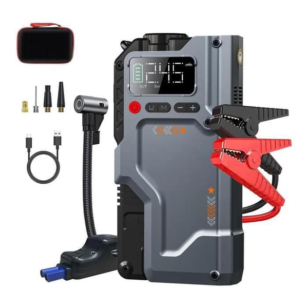 Batteriboostare bil - SWAREY - W150 - 12000mAh - 6000A - Pump 150 PSI Grå