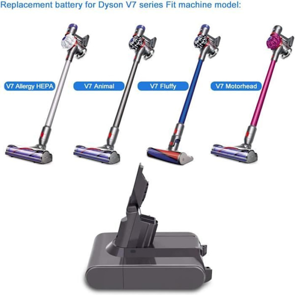 3500mAh Dyson V7 batteri kompatibelt til Dyson V7 Animal V7 Motorhead Pro V7 Fluffy V7 Dyson støvsuger