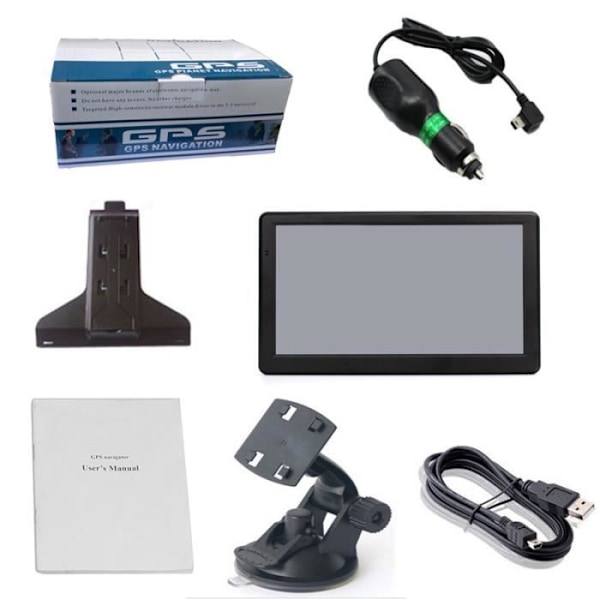 SWAREY Auto GPS 7 Tommer berøringsskærm Europa Lifetime Mapping GPS Navigation 8GB