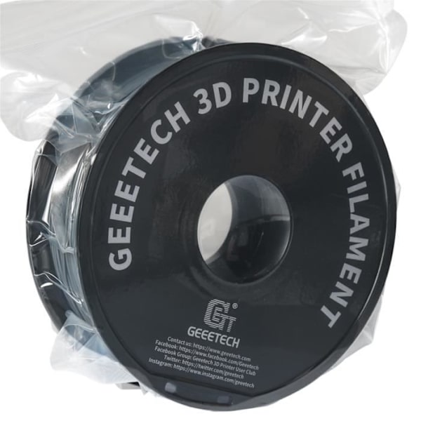Filament PLA Silver 1,75 mm 1 kg Filament för 3D-skrivare, 2,2 LBS 1 kg 1 spole 0,02 mm hög precision